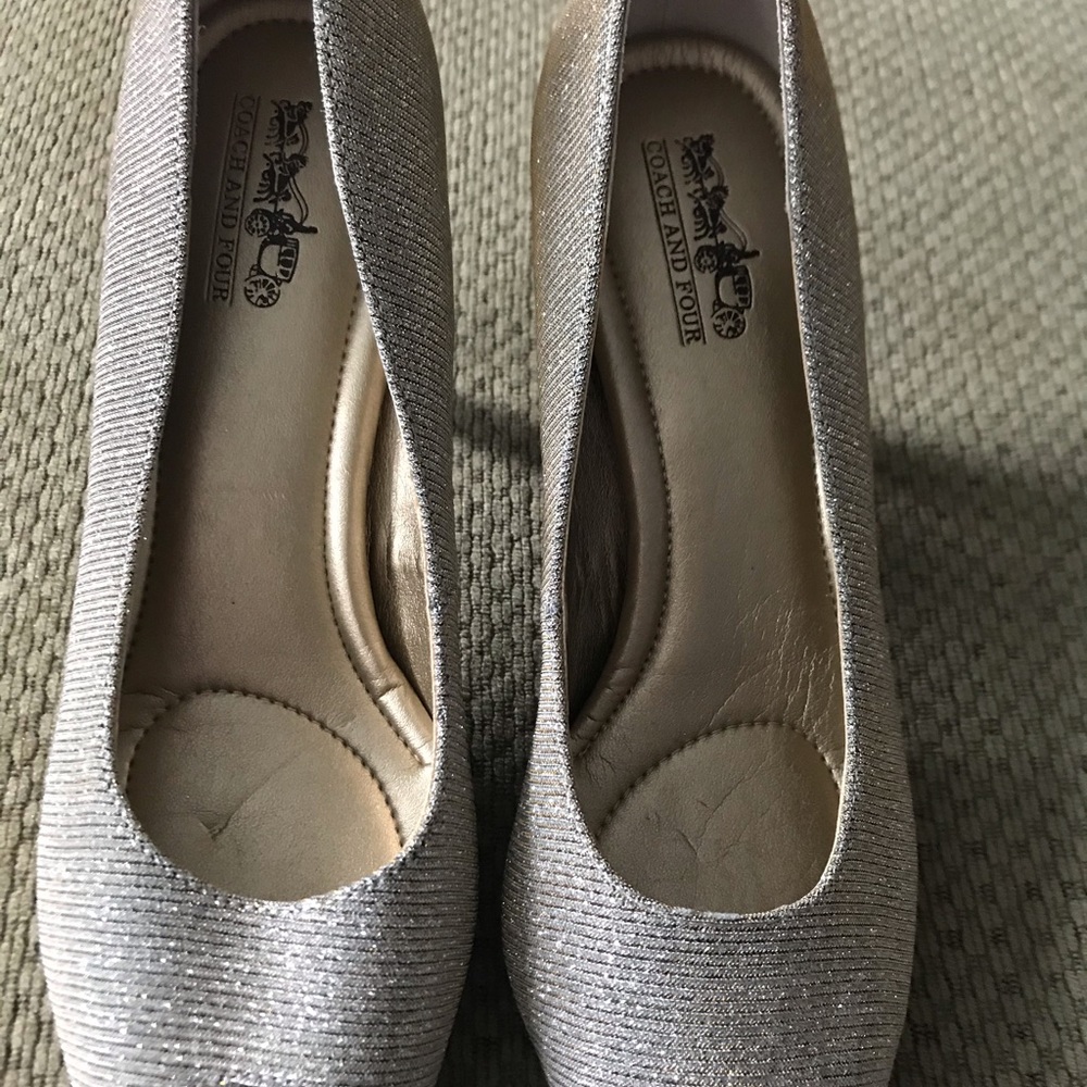 Dress pumps - glittering silver